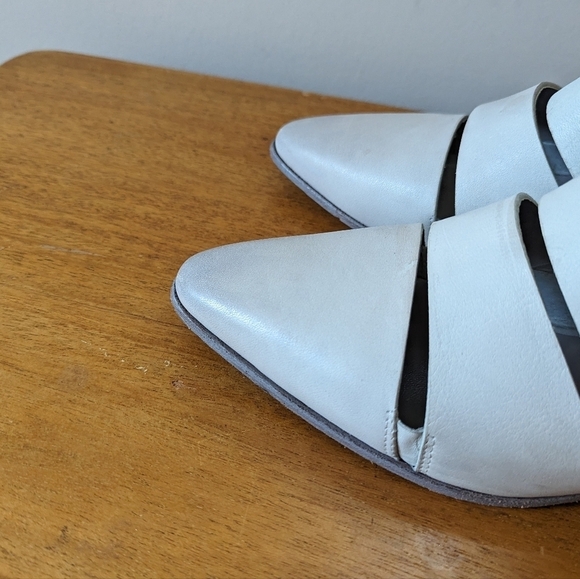 Elana Lachi Leather Western Cut-out Boots Grey Boho - Picture 9 of 16